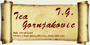 Tea Gornjaković vizit kartica